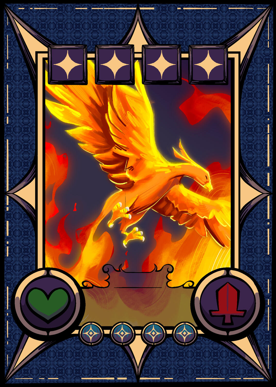 Designed card frame.